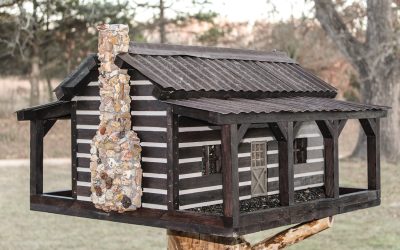 Log Cabin Bird Feeder