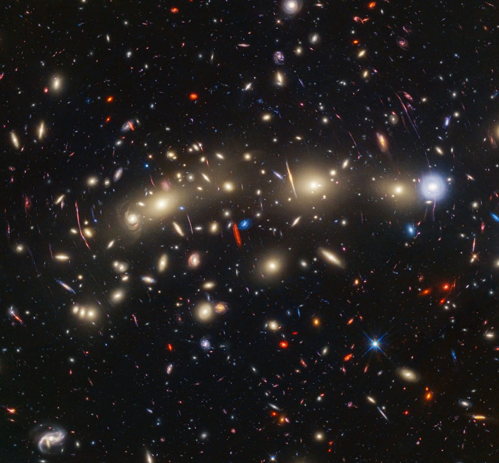 galaxies with gravitational lensing effect