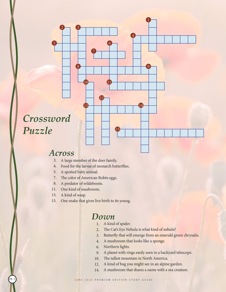 nature crossword puzzle