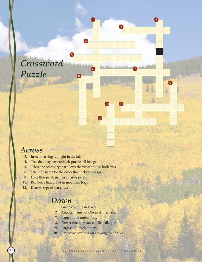 nature crossword puzzle