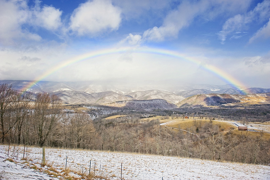 snowbow over Germany Valley, WV