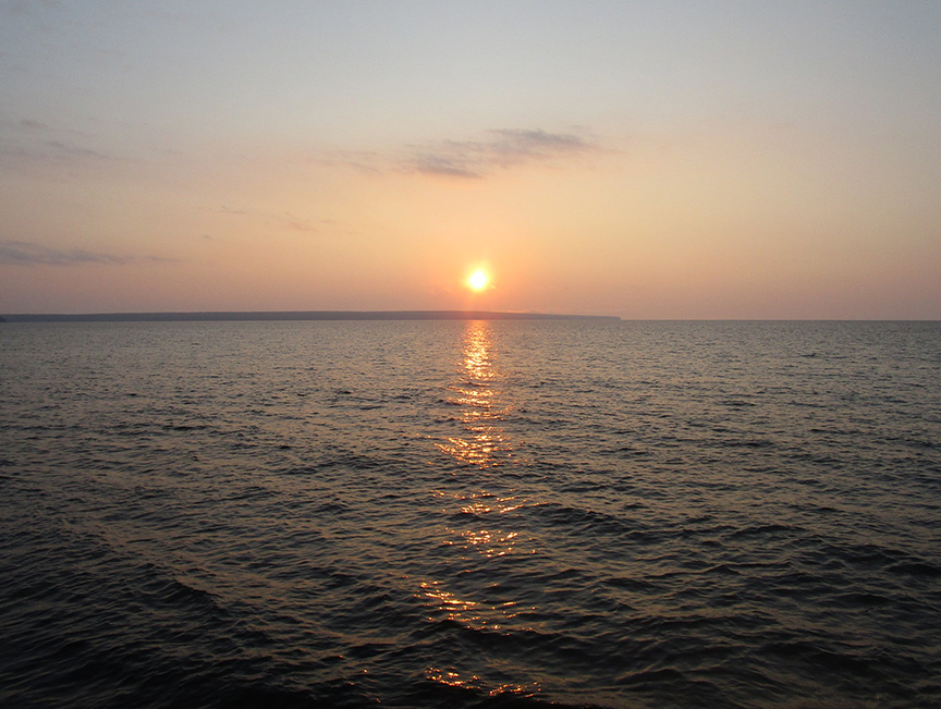 sunset over Lake Superior