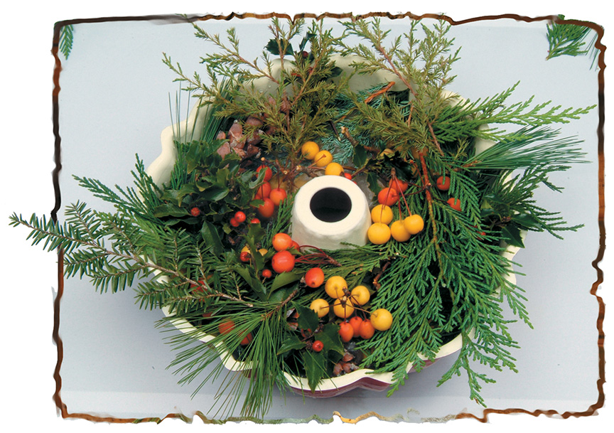 bird food wreath step 3