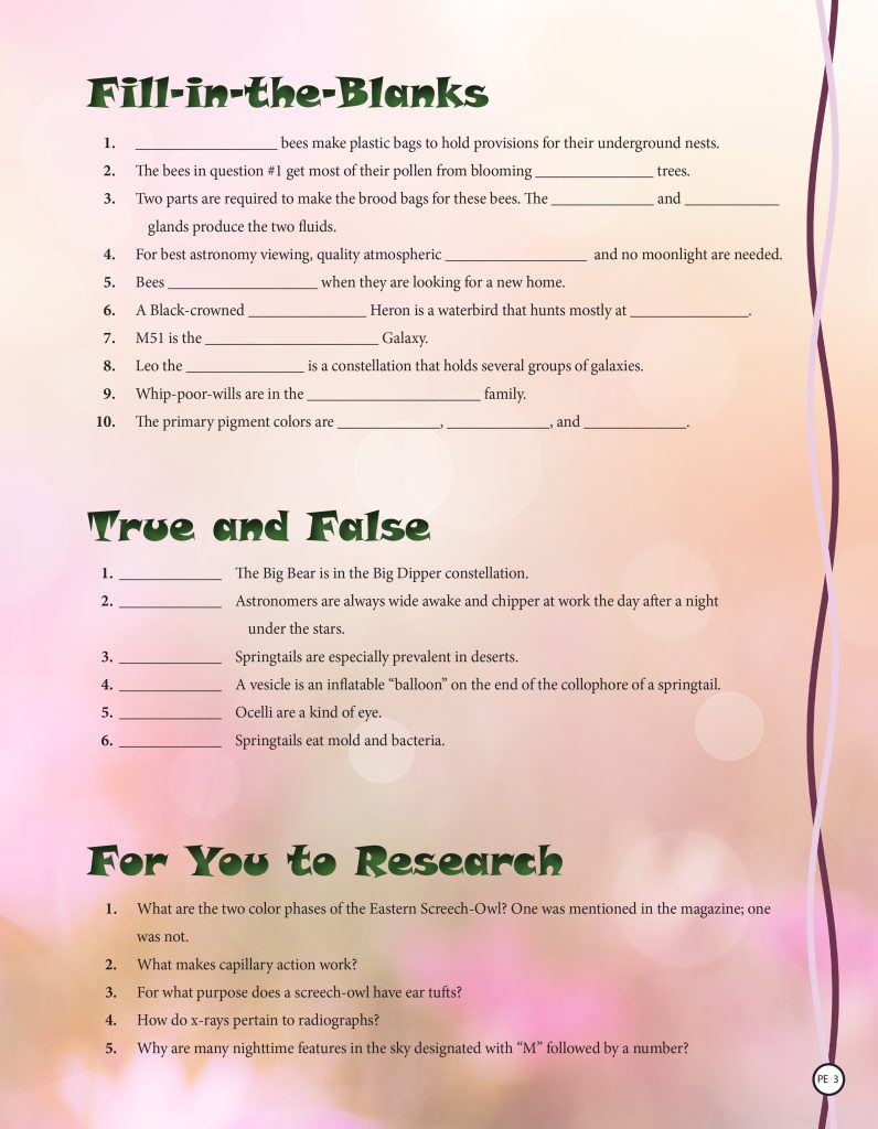 fill-in-the-blank, true and false, research