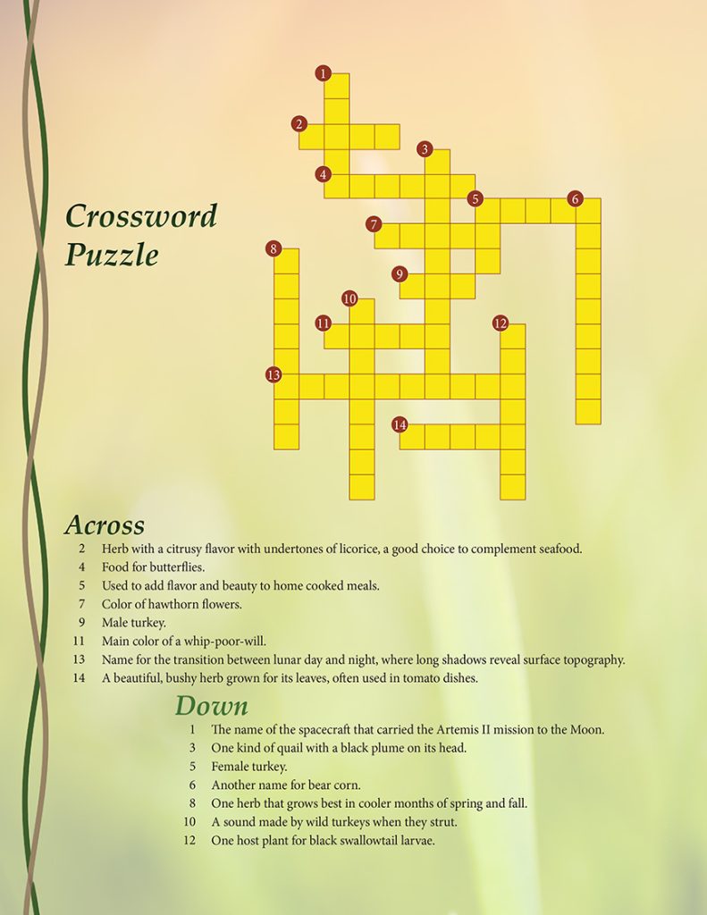 nature crossword puzzle