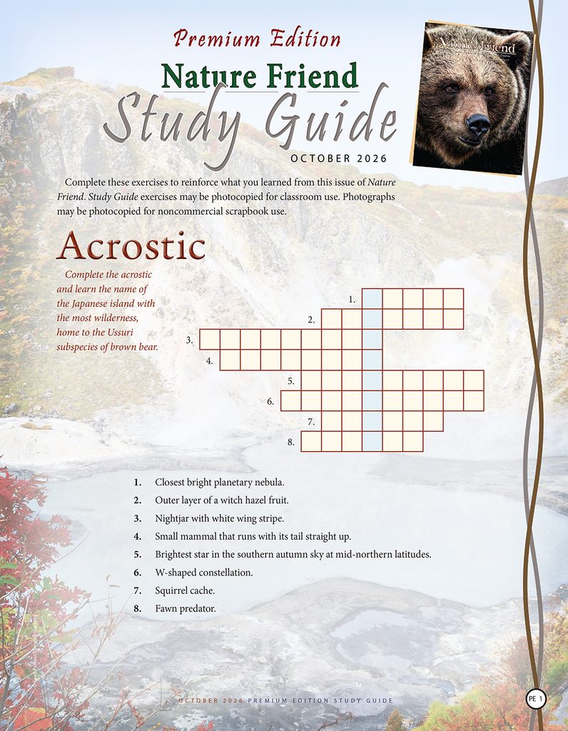 nature acrostic puzzle