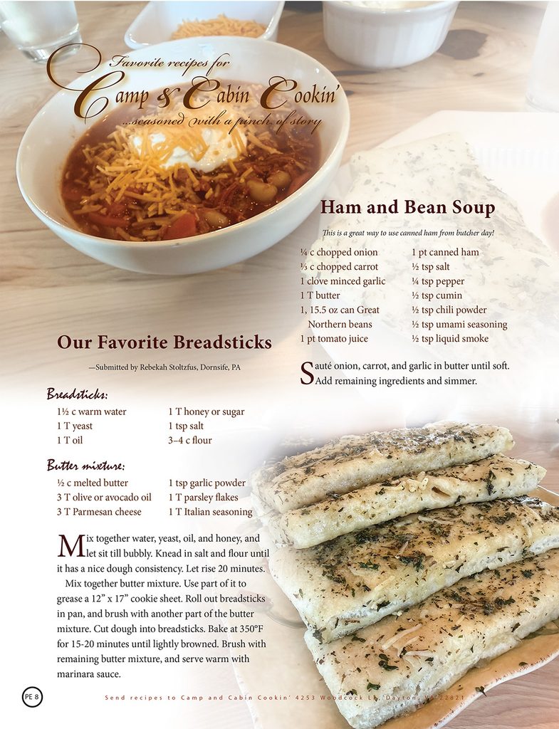 recipes for Our Favorite Breadsticks and Ham and Bean Soup